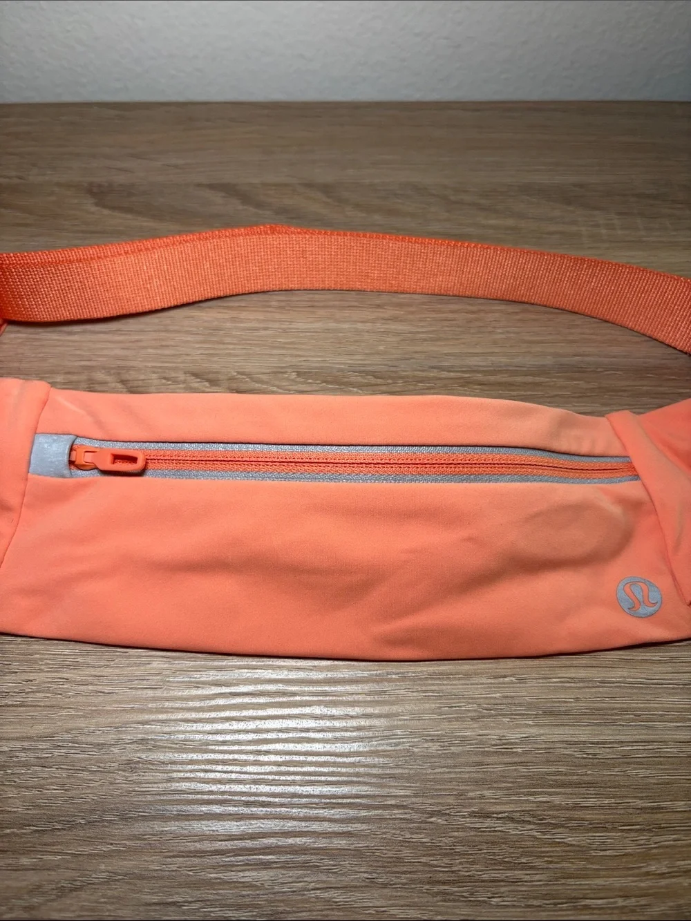 lululemon Fast and Free athletica Coral Orange Slim Waist Pouch